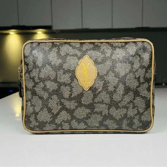 Saint Laurent Clutch Bag Giraffe Print - Picture 1 of 7